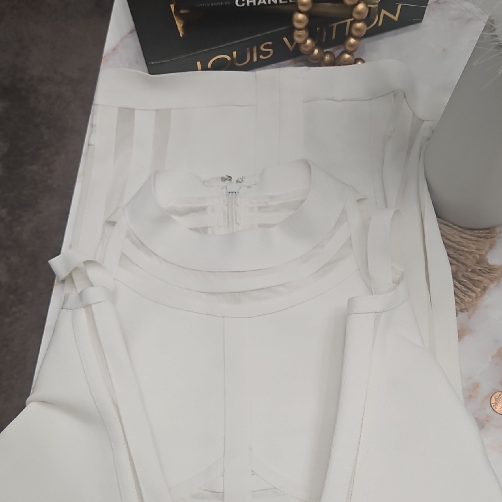 Chic White Bandage Dress